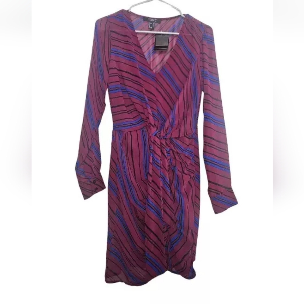 Forever 21 Contemporary Woven Dress New With Tags Aubergine And Black Size XS